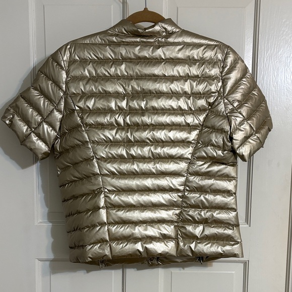 J. McLaughlin Short-sleeve Gold Puffer Jacket - Picture 3 of 8